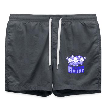Équipe Bride 3 Lapins Filles Jolies Filles Femmes - Short de bain - charbon - Devant - AI Model Male 185 light (185cm)