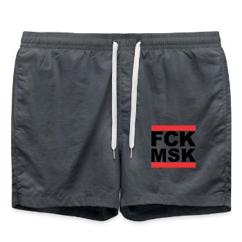 FCK MSK - Badeshorts - Anthrazit - Vorne - AI Model Male 185 light (185cm)