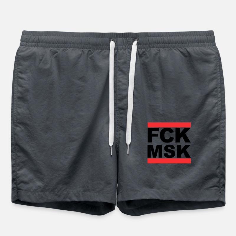 FCK MSK - Swim Trunks - anthracite