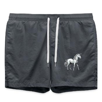 Licorne animale - Short de bain - charbon - Devant - AI Model Male 185 light (185cm)