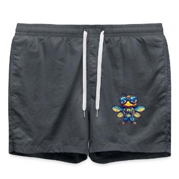 Libelle Lustig Sommer - Badeshorts - Anthrazit - Vorne - AI Model Male 185 light (185cm)