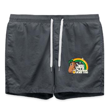 Saint Patrick - Capy charms arc en ciel - Short de bain - charbon - Devant - AI Model Male 185 light (185cm)