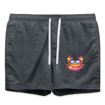 crabe crabe bande dessinée cool - Short de bain - charbon - Devant - AI Model Male 185 light (185cm)