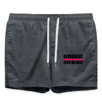 remigriert euch ins knie - Badeshorts - Anthrazit - Vorne - AI Model Male 185 light (185cm)