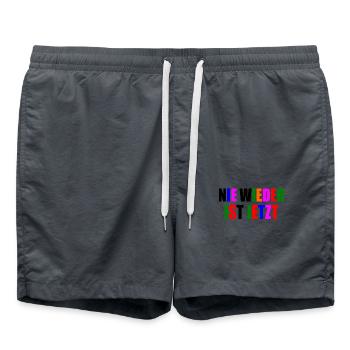 Nie wieder ist jetzt - Badeshorts - Anthrazit - Vorne - AI Model Male 185 light (185cm)