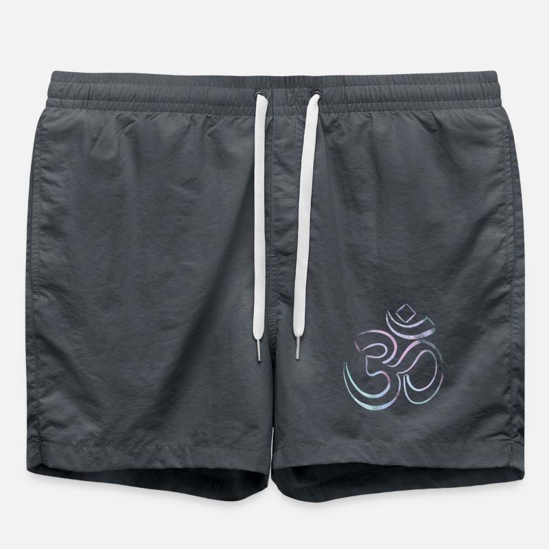 Buntes Karma Om Zeichen - Badeshorts - Anthrazit