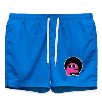 Niedliches pinkes Afro-Monster | Retro Funky Creature - Badeshorts - Cobalt blue - Vorne
