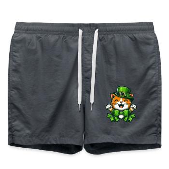 Dessin animé mignon de la Saint-Patrick - Short de bain - charbon - Devant - AI Model Male 185 light (185cm)