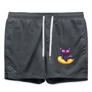 Panthère Bande Dessinée Cool - Short de bain - charbon - Devant - AI Model Male 185 light (185cm)