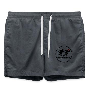Omas gegen rechts - Badeshorts - Anthrazit - Vorne - AI Model Male 185 light (185cm)