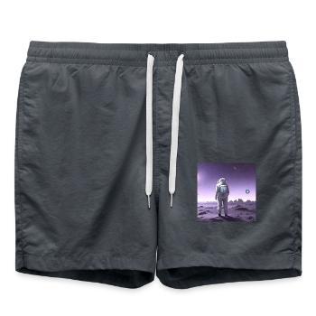astronomy astronaut lonely space universe - Swim Trunks - anthracite - Front - AI Model Male 185 light (185cm)