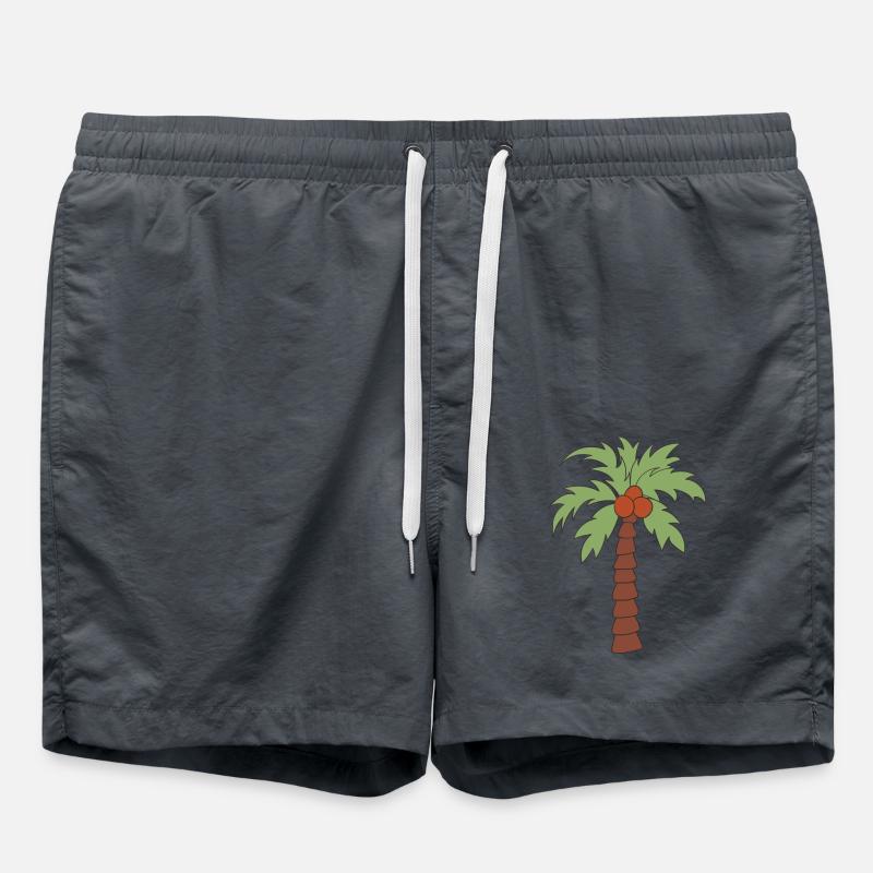 Palm tree - Swim Trunks - anthracite