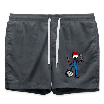 Mechanic - Swim Trunks - anthracite - Front - AI Model Male 185 light (185cm)