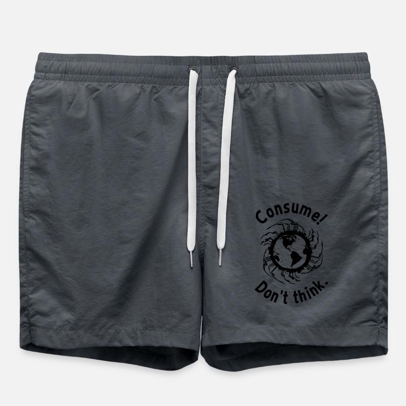 Consume! Don't think. - Swim Trunks - anthracite