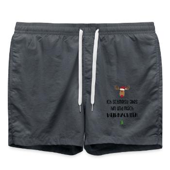 Lustige Geschenkidee zu Weihnachten - Badeshorts - Anthrazit - Vorne - AI Model Male 185 light (185cm)