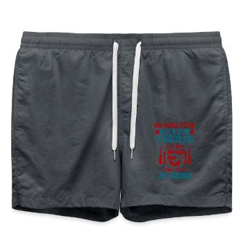 Papa bricoleur 2 - Short de bain - charbon - Devant - AI Model Male 185 light (185cm)