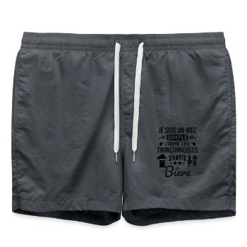 Menuiserie et bière - Short de bain - charbon - Devant - AI Model Male 185 light (185cm)