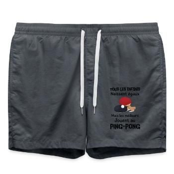 Les meilleurs enfants jouent au ping pong 1 - Short de bain - charbon - Devant - AI Model Male 185 light (185cm)