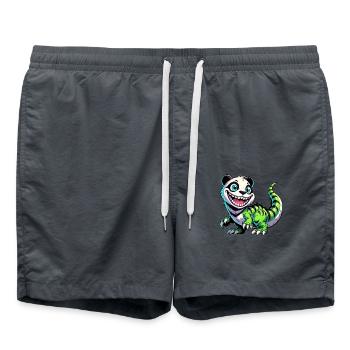Whimsical Dino T-Rex Panda Mythical Creature - Swim Trunks - anthracite - Front - AI Model Male 185 light (185cm)