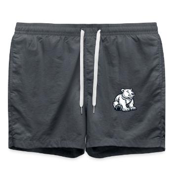 ours blanc - Short de bain - charbon - Devant - AI Model Male 185 light (185cm)