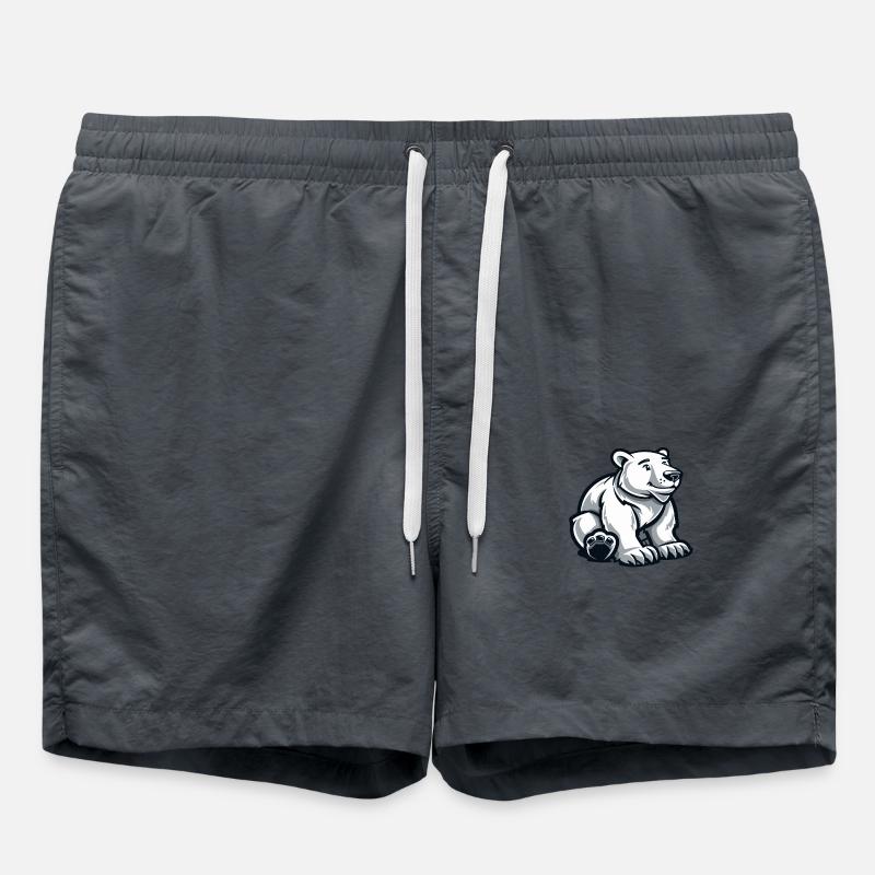 polar bear - Swim Trunks - anthracite