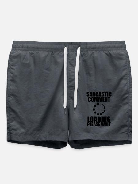 Lustiger Spruch Witzig Humor Geschenkidee - Badeshorts - Anthrazit