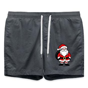 Weihnachtsmann, santa claus figure Święty Mikołaj - Badeshorts - Anthrazit - Vorne - AI Model Male 185 light (185cm)