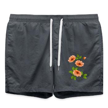 Flowers - Swim Trunks - anthracite - Front - AI Model Male 185 light (185cm)