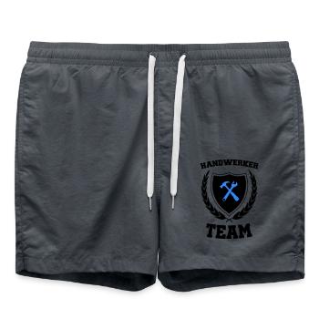 Équipe d’artisans - Short de bain - charbon - Devant - AI Model Male 185 light (185cm)