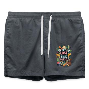 Get Lost - Swim Trunks - anthracite - Front - AI Model Male 185 light (185cm)