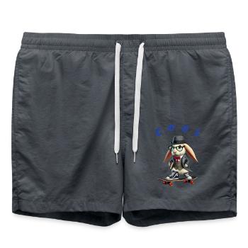 Cool rabbit - Swim Trunks - anthracite - Front - AI Model Male 185 light (185cm)