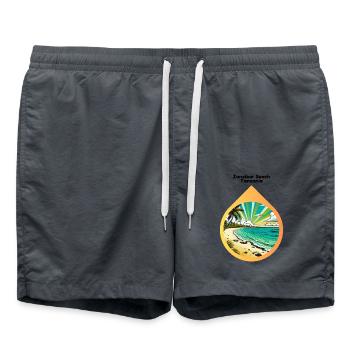 AI design: Dreamy Zanzibar beach in pictures - Swim Trunks - anthracite - Front - AI Model Male 185 light (185cm)
