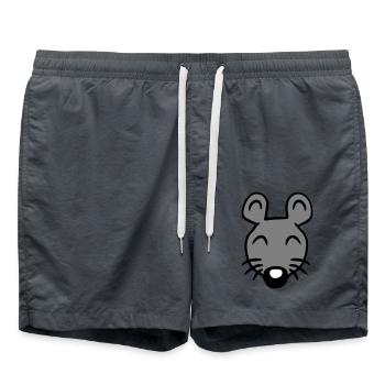 Maus Mäuschen Süße Kleine Ratte Nager Freundlich - Badeshorts - Anthrazit - Vorne - AI Model Male 185 light (185cm)