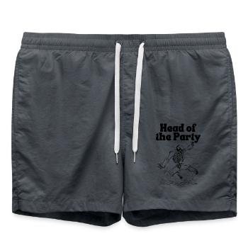 Head of the Party - Swim Trunks - anthracite - Front - AI Model Male 185 light (185cm)
