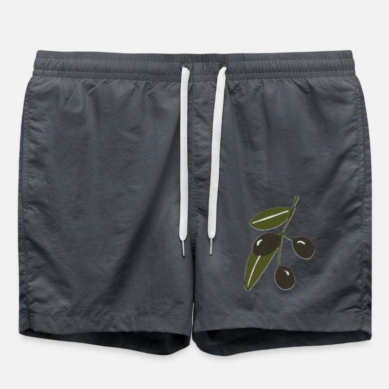Olive Branch Impressionism - Swim Trunks - anthracite
