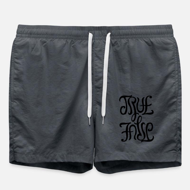 Ambigram for True/False - Swim Trunks - anthracite