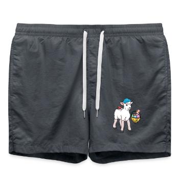 Sheep Sheep Lamb Easter Easter Eggs - Swim Trunks - anthracite - Front - AI Model Male 185 light (185cm)