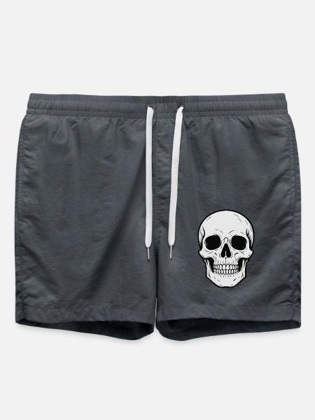 Schädel – Symbol für Vergänglichkeit und Stärke 💀 - Badeshorts - Anthrazit
