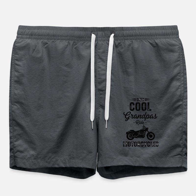 Only Grandpa's Cool Motorcycle - Swim Trunks - anthracite