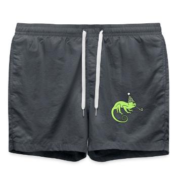 triste anniversaire seul fête des cadeaux - Short de bain - charbon - Devant - AI Model Male 185 light (185cm)