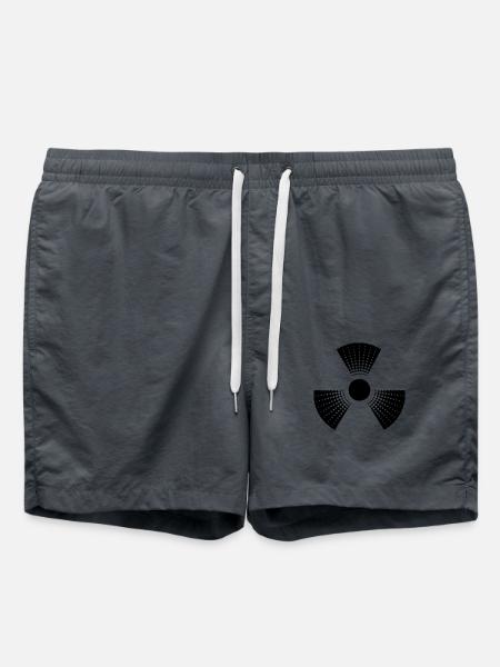 atom symbol radioaktivt atom tegn fare otte - Badeshorts - charcoal