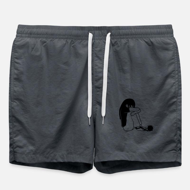Caught kidnapping girls - Swim Trunks - anthracite
