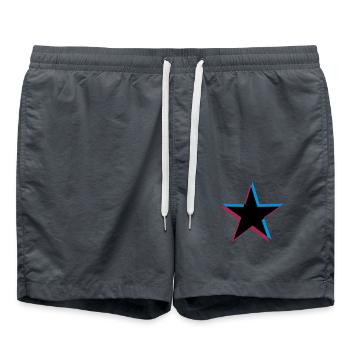 Effet étoile 3D - Short de bain - charbon - Devant - AI Model Male 185 light (185cm)