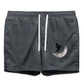 Fairy fairies elf flying moonlight magic mythical creatures - Swim Trunks - anthracite - Front - AI Model Male 185 light (185cm)