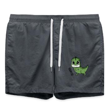Bébé dinosaure en colère cadeau - Short de bain - charbon - Devant - AI Model Male 185 light (185cm)
