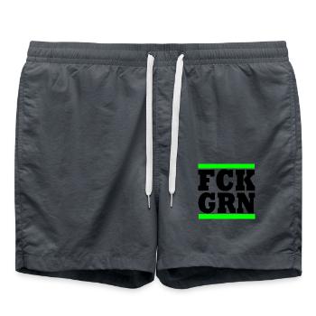 Fck grn - Badeshorts - Anthrazit - Vorne - AI Model Male 185 light (185cm)