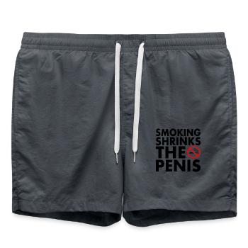 Smoking shrinks the penis - Badeshorts - Anthrazit - Vorne - AI Model Male 185 light (185cm)