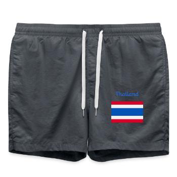 Drapeau de la Thaïlande - Short de bain - charbon - Devant - AI Model Male 185 light (185cm)