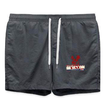 croatia hrvatska croatia hrv hr zagreb split rab - Swim Trunks - anthracite - Front - AI Model Male 185 light (185cm)
