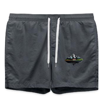 Swiss Mountains - Swim Trunks - anthracite - Front - AI Model Male 185 light (185cm)